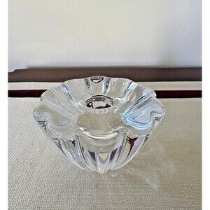 Vintage Orrefors Crystal Taper Candle Holder from the Stella Polaris Collection